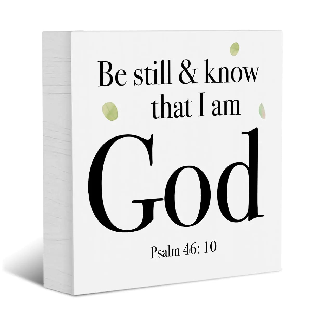 Christian Decorative Signs Plaques Wooden Box Sign Desk Decor Inspirational Religious Rustic Wood Block Plaque Box Sign Bible Verse Home Office Decor for Living Room Bedroom Table Shelf Centerpieces