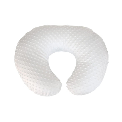 Cover for Nursing Pillow Breastfeeding Pillows - Soft Plush Microfleece Minky Dot Fabric (No. 1 - White)