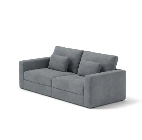 Modern Sofa Couches For Living Room, 3 Seater Sofa With Detachable Cover Double Cushioning, Haze