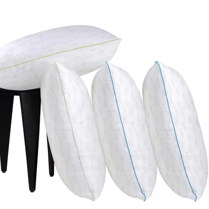 Pillows King Size Set of 4 Bed Pillows for Sleeping Adjustable King Pillows 4 Pack with Zipper Cooling Hotel Quality with Premium Soft Down Alternative Fill
