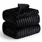 King Size Blanket for Bed - Super Soft Cozy Blankets for Women Cute Large Fleece Blanket for Girls Black 108x90 Inches