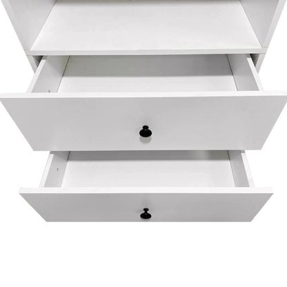 Bathroom closet shelves Wood Modular Closet System Wall Mounted Shelves Walk in Clothes Storage Cabinet Shelving Built in Closet Organizer for Bedroom White 31.49''W x 16.04''D x 47.24''H