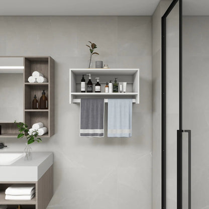 Bathroom Shelves, Modular Wood Closet System Clothes Organizer, Closet System with 2 Closet Shelves, Closet Organizer System, Walk in Closet Organizers and Storage, Closet Systems for Walk in Closets, Closet(32" W x 16" D x 16" H)